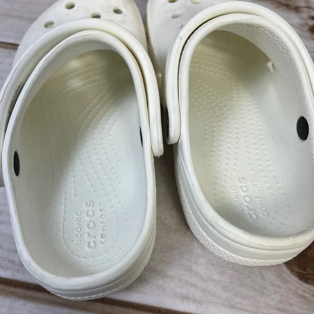 Kids White Crocs Classic Clog Size C12 Comfort Water Shoes Beach Garden Casual